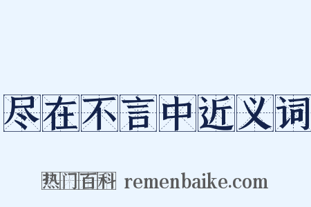 尽在不言中近义词是什么意思的图片